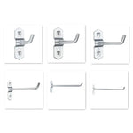 crochet mural argenté moderne utilisation multiple rangement garage quincailleries transparent lisse