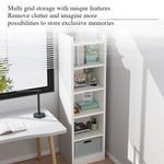 étagère bois moderne minimaliste niveaux blanc brun chambre salon bibliothèque rangement