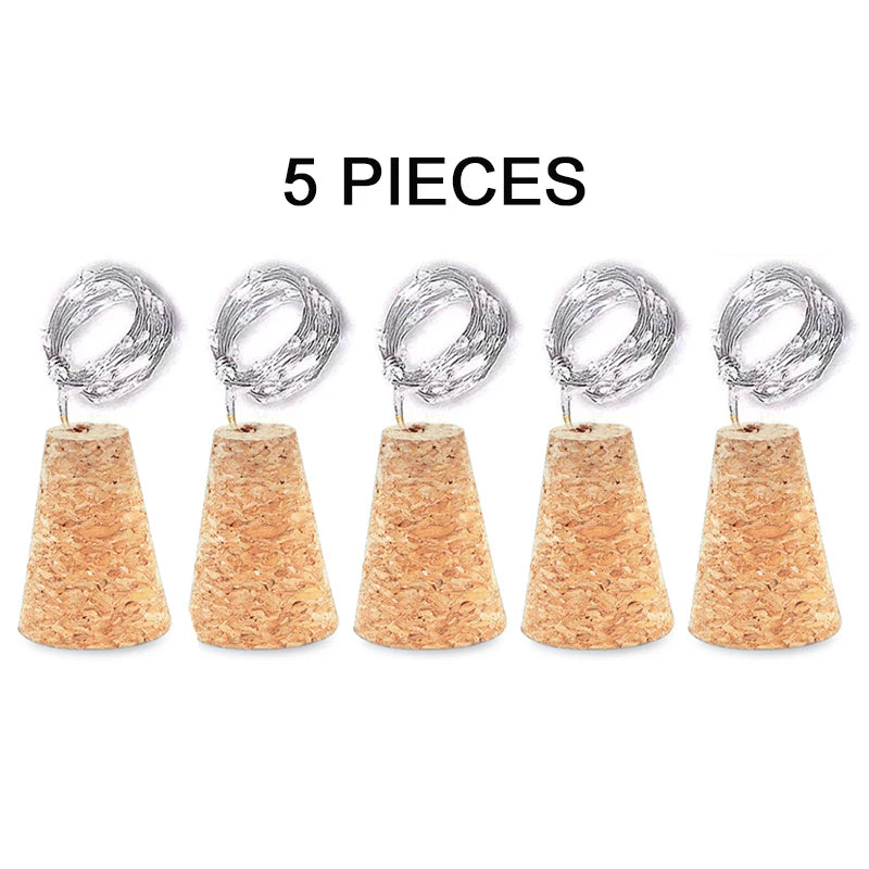décoration festive guirlande lumineuse bois cordon marron clair conique simple rustique 10pcs