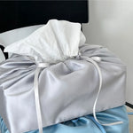 Sac mouchoirs moderne élégant satiné bleu gris noir vert blanc