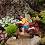 statue miniature fée skateboard ailes fleur extérieur occasion cadeau valentin mariage