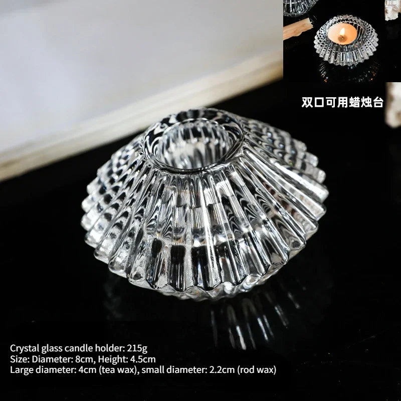 support bougie transparent moderne raisonné injection molding gradient couleur décoration ambiance