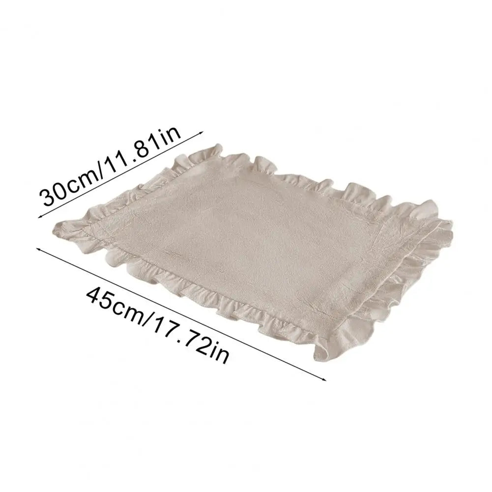 nappes ruchères polyester coton blanc rose rouge jaune bleu rustique bohème champêtre set table