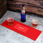 tapis bar personnalisable résine texturée noir moderne sous verre maison barman cadeau adulte