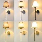 lampe murale moderne abatjour conique articulé noir doré blanc beige marron