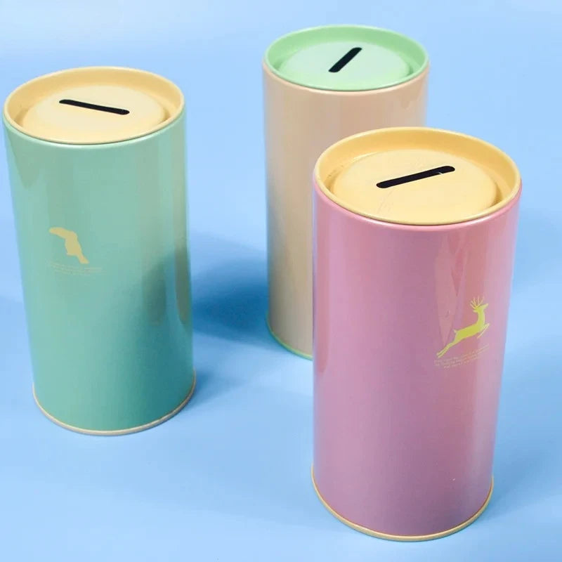 tirelire forme animal moderne simple métal couleur vert rose bleu clair pastel