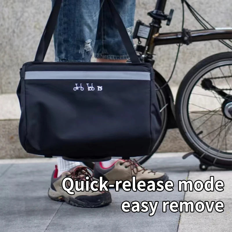 sac vélo polyestère noir gris réfléchissant brodé utilitaire multifonction port épaule fixe arrière