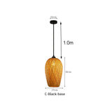 suspension lumineuse bambou tissé naturel moderne rustique 36cm 26cm 30cm echangible e27