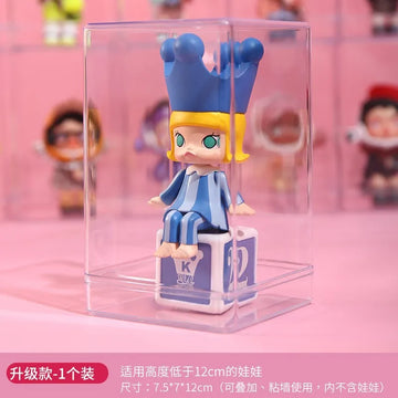vitrine rangement plastique figurines jouets collection transparente anti poussière