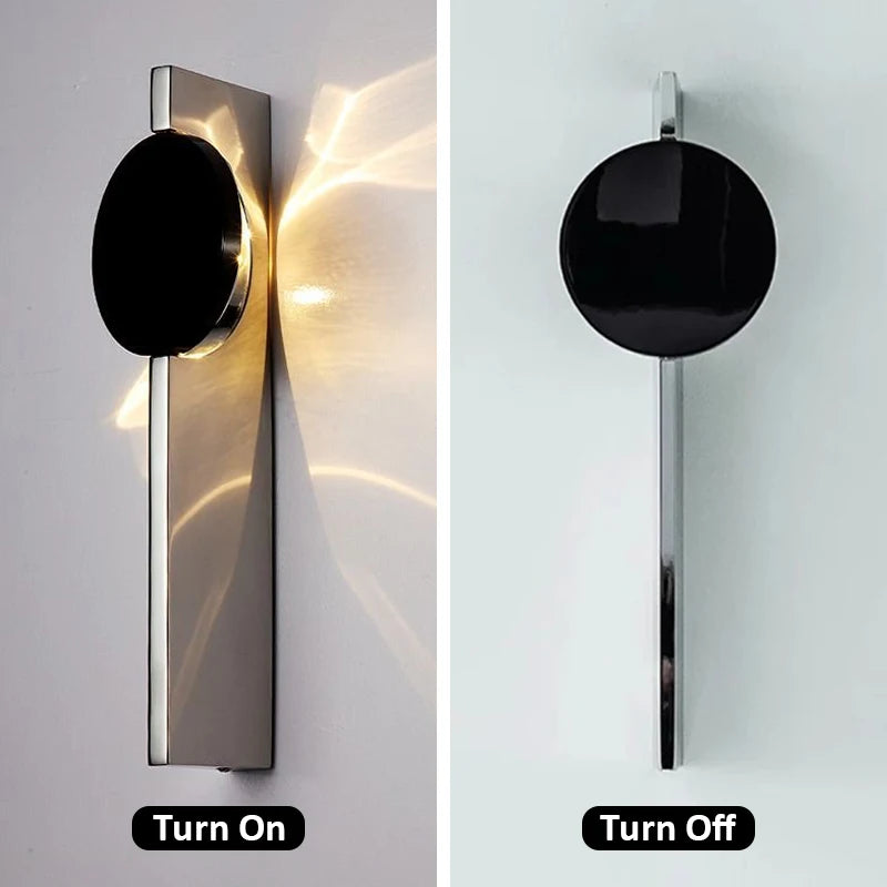 applique murale moderne led deux têtes éclairage quotidien murale acier inoxydable noir doré argenté