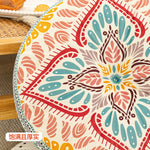 coussin canapé rond antidérapant polyester fleurs motifs géométriques ethnique simple