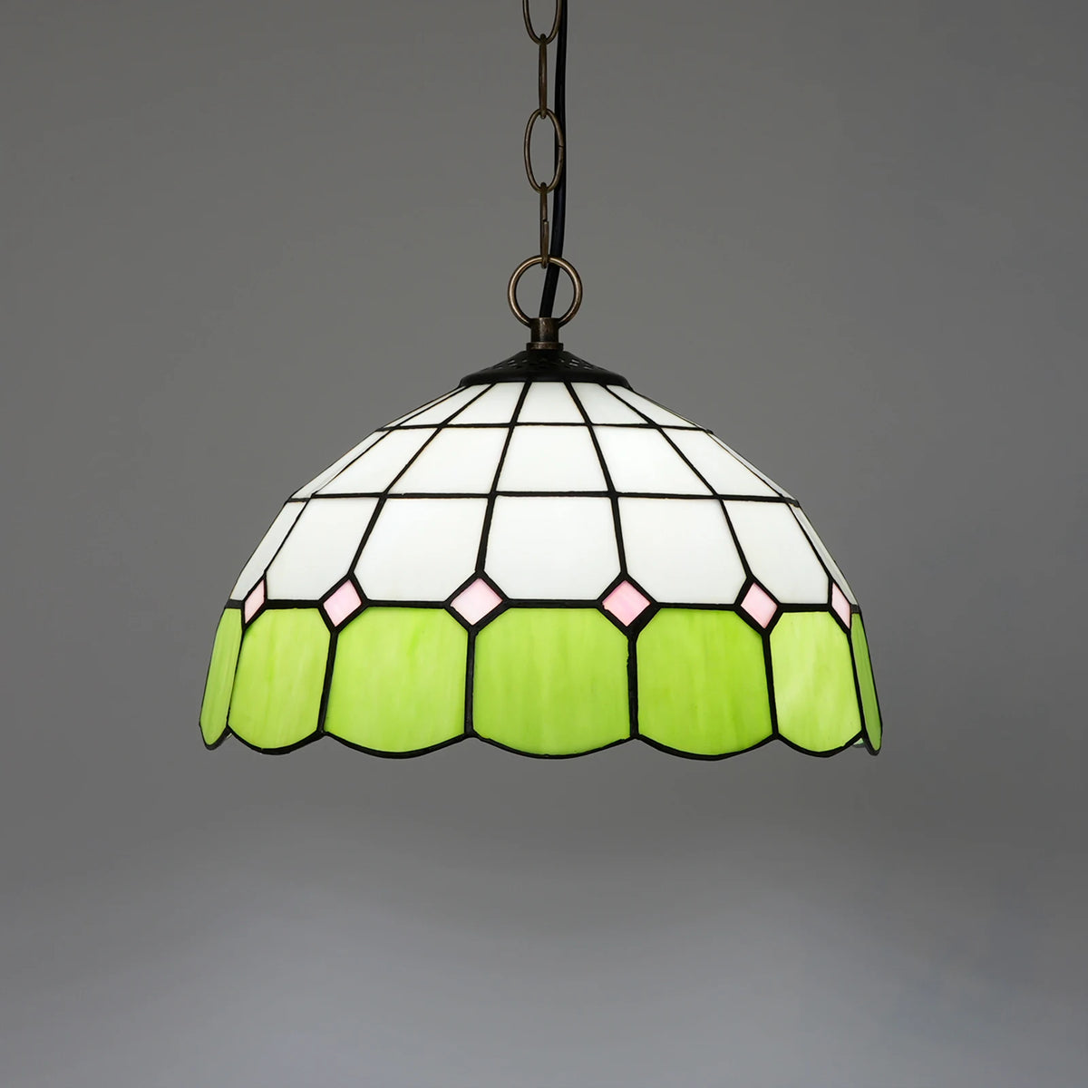 Lampe suspendue Art Nouveau verre coloré floral chambre cuisine restaurant