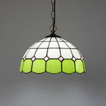 Lampe suspendue Art Nouveau verre coloré floral chambre cuisine restaurant