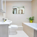 miroir acrylique moderne autoadhésif forme ovale rectangle argenté decoration salle bain salon