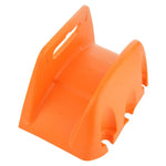 support mural tuyau arrosage rangement jardin noir orange fonctionnel fixations trou vis plastique
