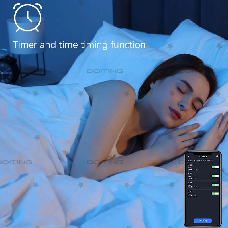 ampoule led bluetooth blanc moderne globulaire 2700k 6500k app controle 170deg intelligençe