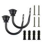 boucles rideaux fer noir bronze classiques fixations vis