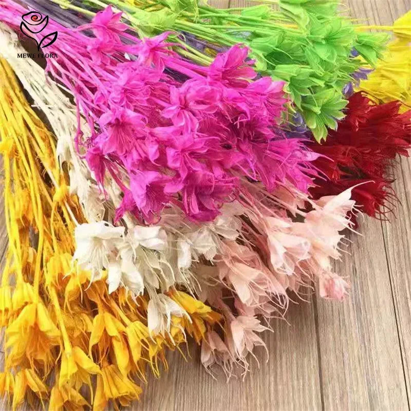 décoration intérieure fleurs artificielles violet rose blanc jaune bleu rouge vert moderne minimaliste