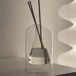 diffuseur huiles essentielles verre transparent moderne bâtonnets parfum inclusion liquide