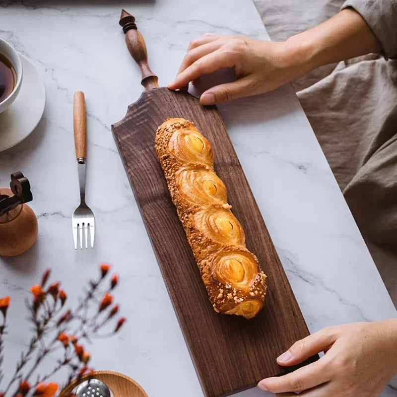planche découper bois rectangulaire découpe cuisine rustique naturel table manger