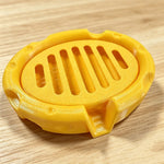 porte savon moderne bac drainage jaune texture rugueuse sans perçage silicone salle bain