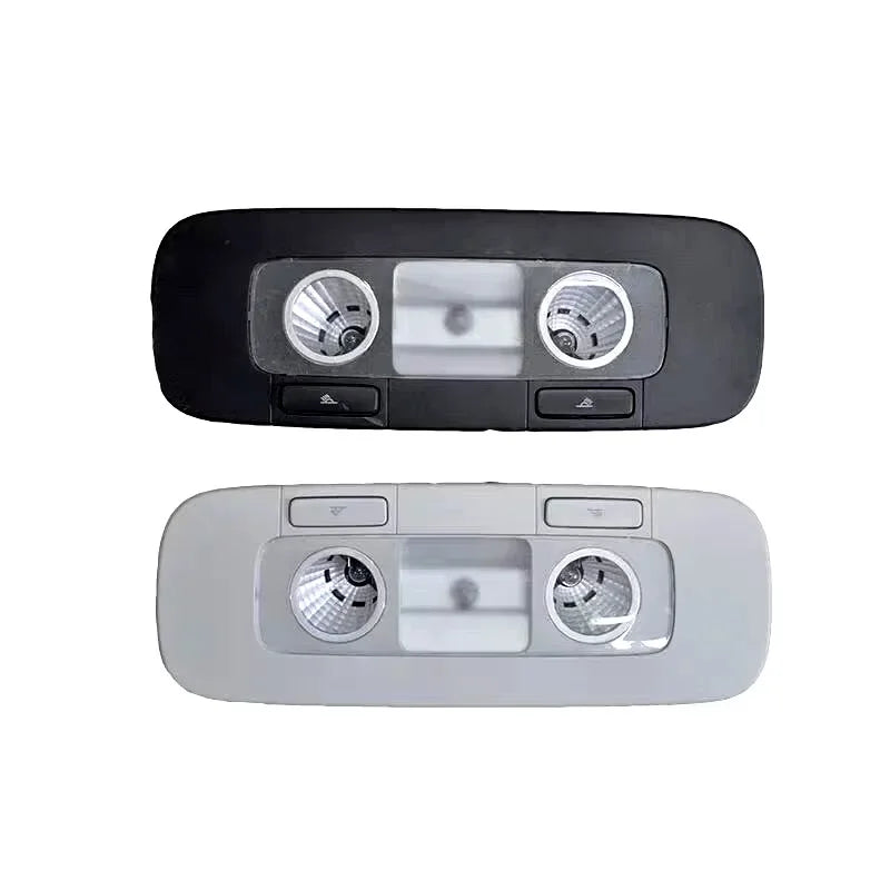 plafonnier intérieur moderne gris noir vw golf boutons commande deux têtes lampes intégrées 2400