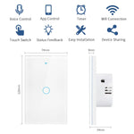 interrupteur tactile intelligent blanc moderne compatible wifi alexa google tuya led maison inteligente