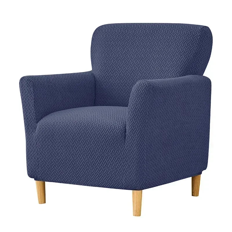 housse fauteuil moderne herringbone gris vert marron polyestère jacquard machine 80cm 90cm restaurant