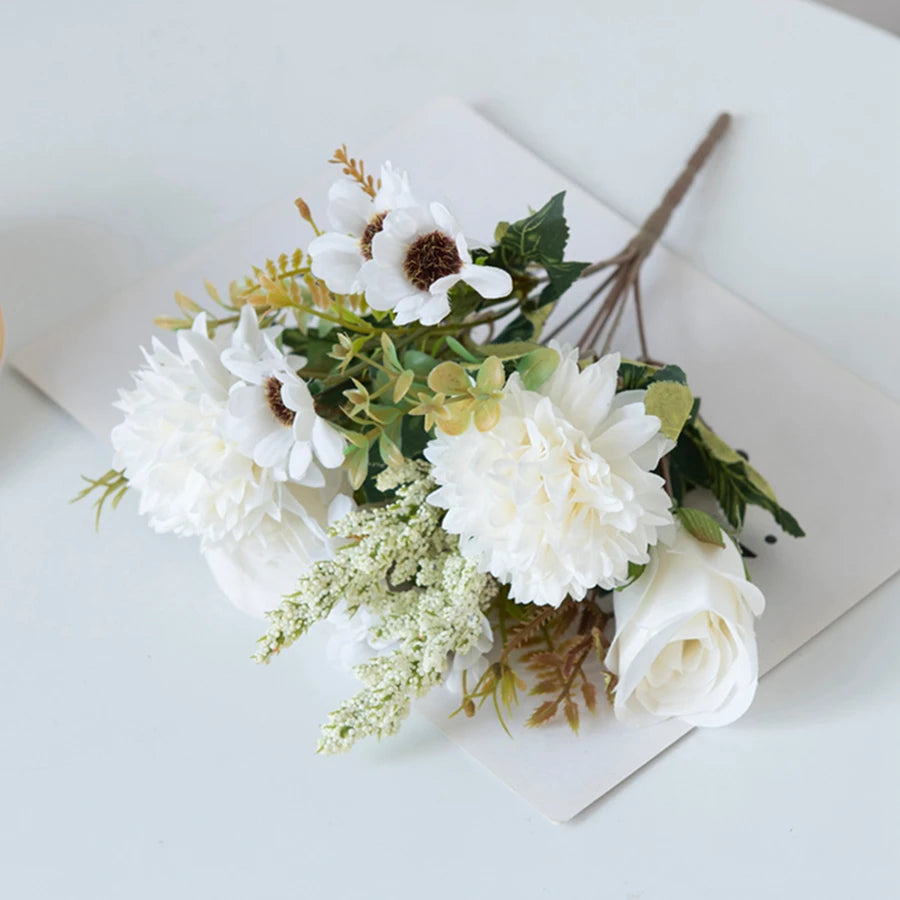 décoration intérieure bouquet fleurs artificielles modernes élégantes mariage anniversaire baby shower