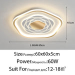 plafonnier led moderne géométrique blanc noir éclairage quotidien monté surface télécommande