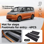 tapis marche antidérapant velours noir pratique adhésif set vw t7 multivan bus fournis