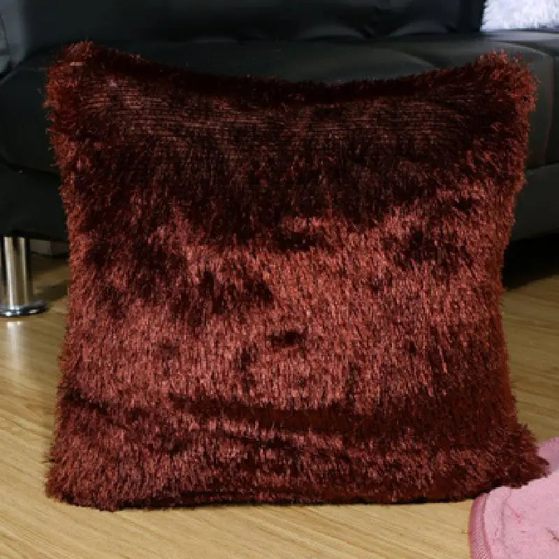 housse coussin velours doux moderne violet rouge vert blanc noir 41x41 cm