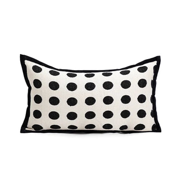 housse coussin décorative carrée motif noir blanc moderne canapé salon maison