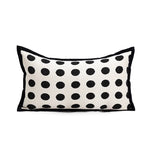 housse coussin décorative carrée motif noir blanc moderne canapé salon maison