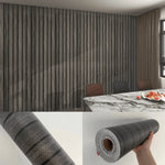 papier peint vinyle moderne rayures noires fond beige autocollant cuisine chambre salon