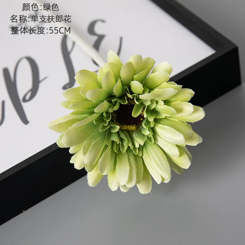 décoration intérieure branchettes gerbera soie rose blanche rouge modernes 55cm fête anniversaire maison