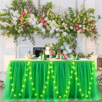 jupe table rose vert pastel bleu pastel rayures horizontales velcro festive