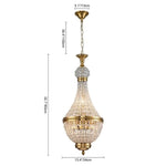 Suspension lumineuse cristal doré classique transparente salon chambre d'hôtel LED 2000 82000 lumens