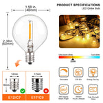 ampoule led globe transparent vintage filament doré e12 blanc chaud 2700kextérieurintérieur
