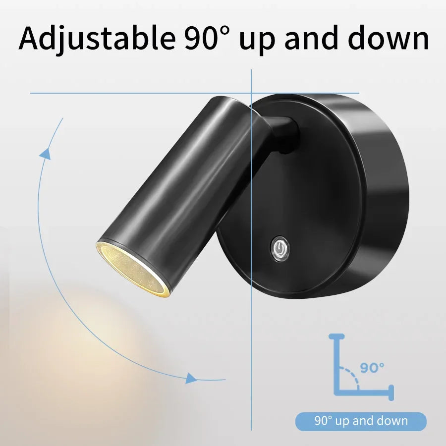 veilleuses led murales rechargeables usb noir blanc modernes minimalistes
