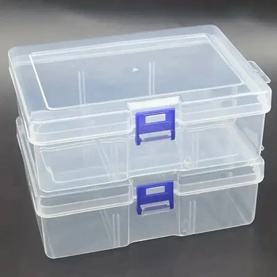 Boîte de rangement plastique transparente blanche pour bijoux