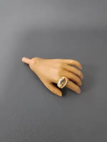 Bague miniature poupée 1/6 pierres précieuses boîte rangement décorative rouge