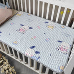 tapis lit bébé imperméable motifs animaux happy time 150x200cm 180x200cm coton blanc rose verte