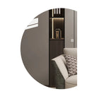 miroir moderne éclairé gris blanc fogless 50cm 60cm 70cm aluminium
