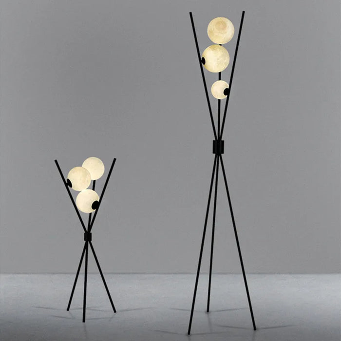 Lampe LED autoportante en forme de lune 3D design nordique vue de face