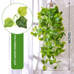 plante artificielle feuilles vertes brillantes moderne 105cm accroches extérieur décoration verte vigne intérieureextérieur