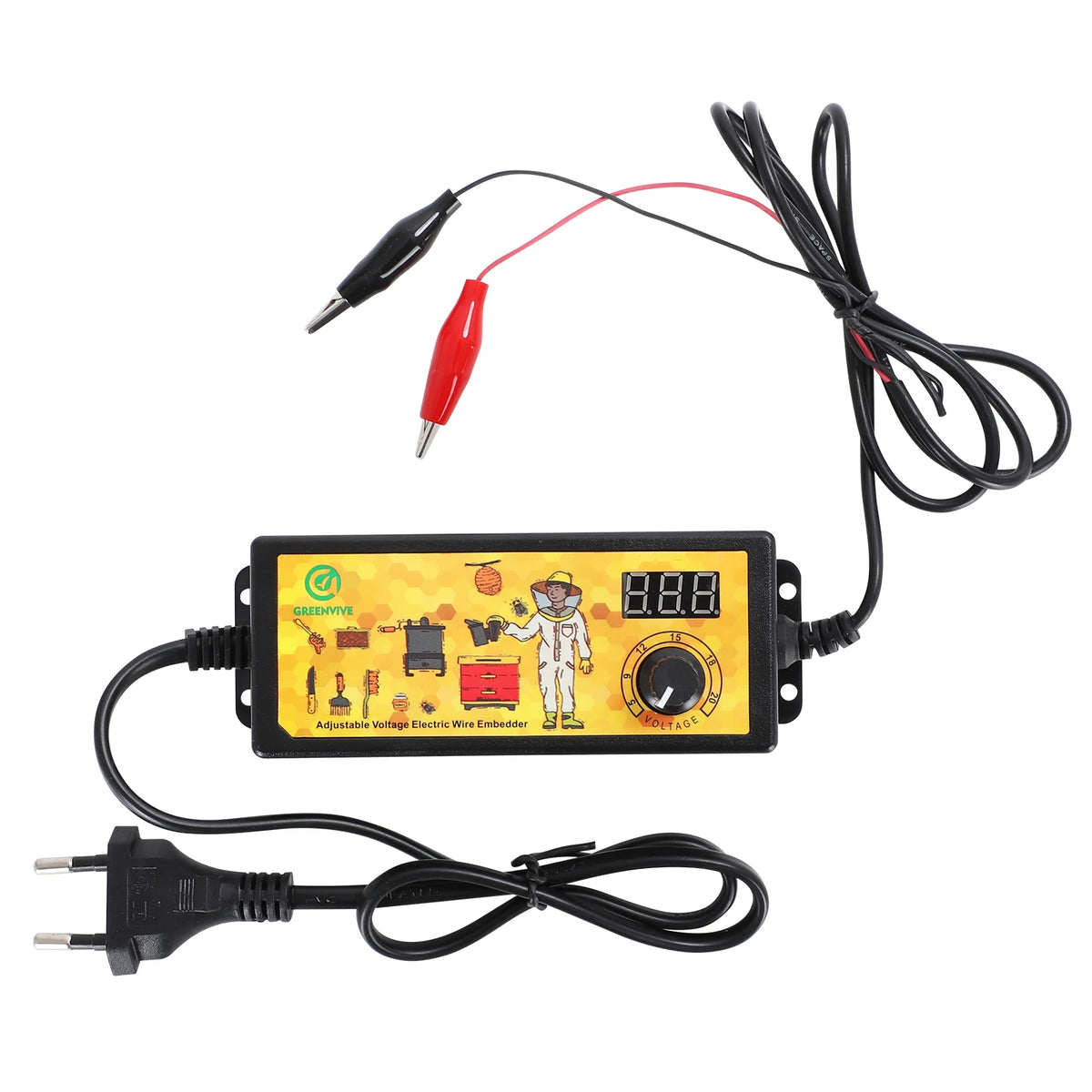 embrodereuse electrique fil fer noir jaune blanc imprimé pratique utilitaire cable alimentation cable fil