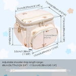 sacoche bébé panier vélo ours motif enfant bandoulière ajustable tissu nylon transparent