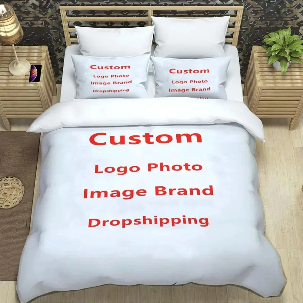 housse couette microfibre percale impression 3D blanc moderne fermeture glissière taies d'oreiller