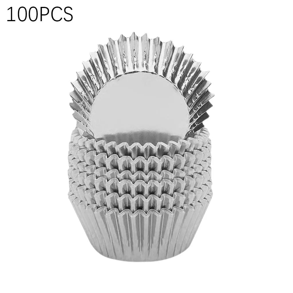 moules muffins papier argent doré rosegold jaune rilles brillants decoratifs festifs gâteau